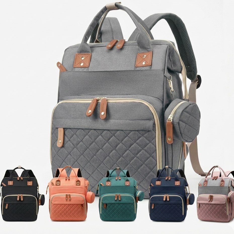 🛍️ Mochila Bolsa Maternidade Mamãe Bebê Impermeável Porta mamadeira Fralda Creche Escola