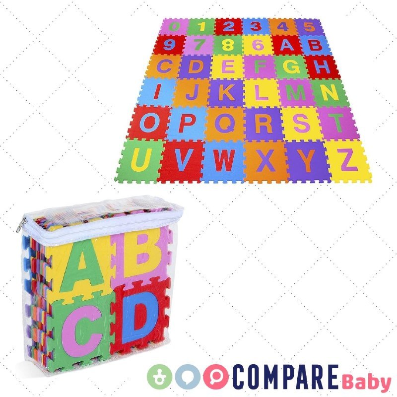 😍 Tapete Alfanumérico Pequeno Eva 36 Peças