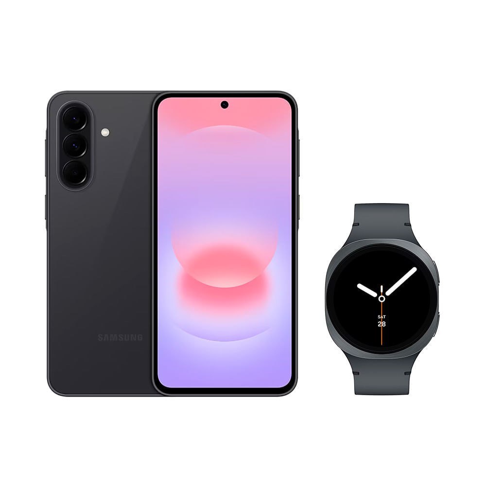 🛍️ Galaxy A37 5G (128GB) - Preto + Galaxy Watch8 BT 40mm - Grafite