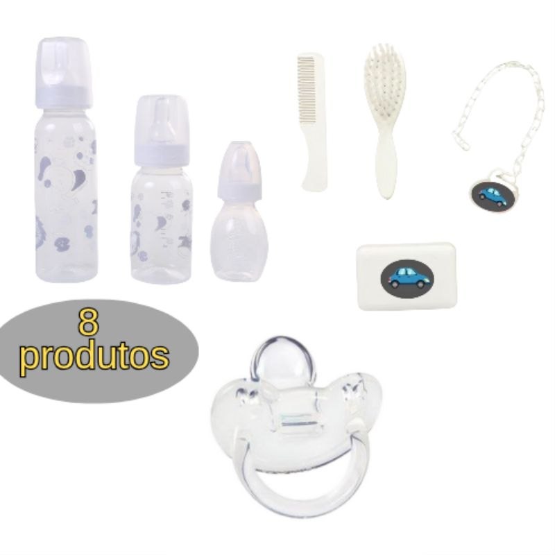 🛍️ Kit Neutro Com 3 Mamadeiras E Itens Para O Seu Bebê