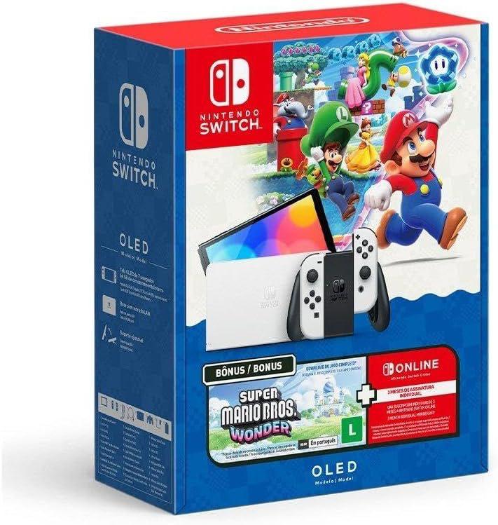 🎮 SWITCH OLED COM MARIO NA CAIXA