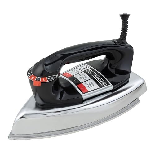 🛍️ BLACK+DECKER Ferro de Passar Roupa a Seco, Metálico Preto, Modelo VFA1110XM6, 220V