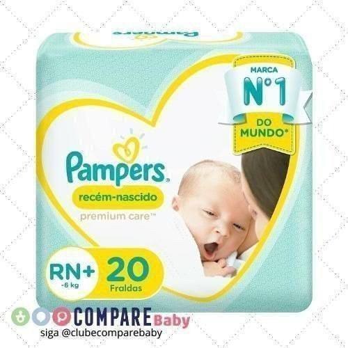 😍 Fralda Pampers RN+ Premium Care, 20 Unidades