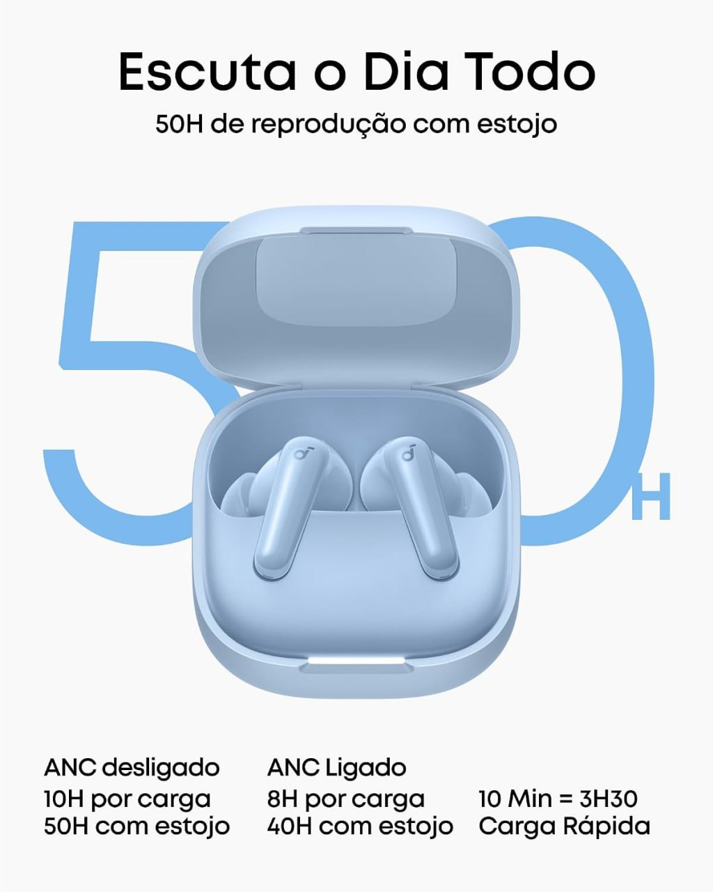 🎧 50 HORAS DE BATERIA SEM PARAR