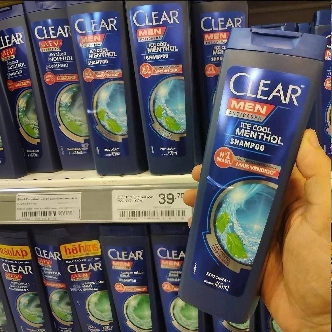 Clear Shampoo Men Anticaspa Ice Cool Menthol 400Ml
