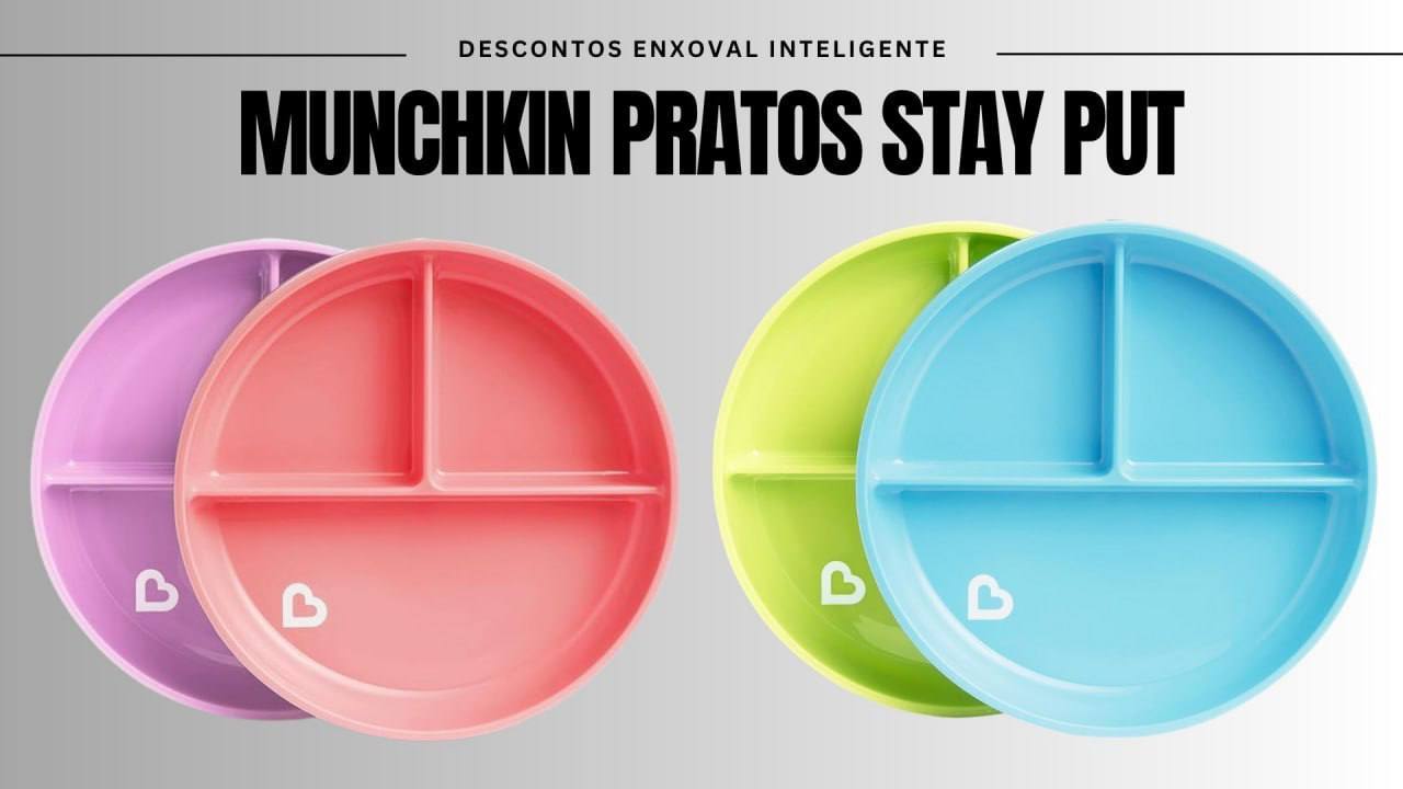 🫧  Munchkin Pratos Stay Put, com base de sucção