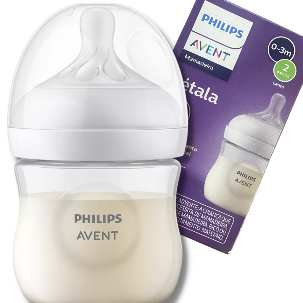 🛍️ Mamadeira Philips Avent Pétala 3.0 125ml 0m+ Bico N°2 - Fluxo Lento Silicone Rn Recém