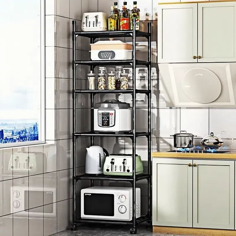 - Estante 5 Prateleiras Cozinha de Aço Multiuso Utensílios Casa Escritório Organizador