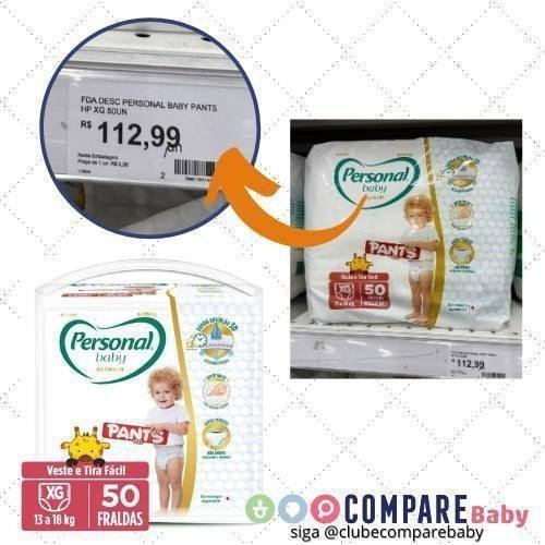 😍 Fralda Personal Baby Premium Pants XG - 50 Unidades
