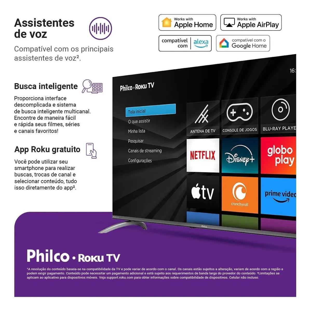 TELA GRANDE COM 4K E ROKU TV