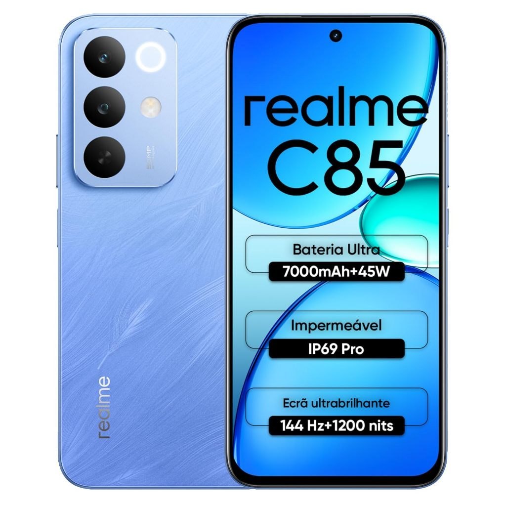 🛍️ Celular realme C85 Smartphone 6+128GB Original Versão Global Bateria 7000mAh Câmera 50