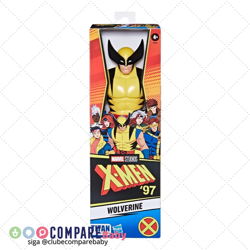 😍 Marvel Titan Heroes X-Men, Boneco Wolverine, Figura articulada de 30 cm, presente para