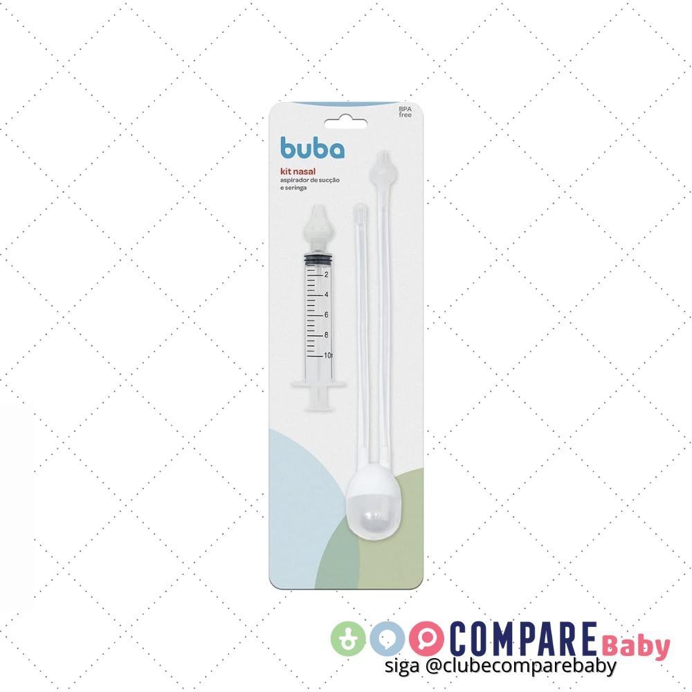 😍 Buba Kit Aspirador Nasal De Sucção E Seringa