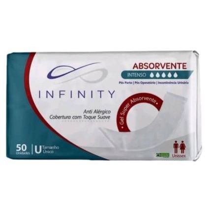 🛍️ Absorvente Geriatrico INFINITY pos parto com 50 UNIDADES CADA