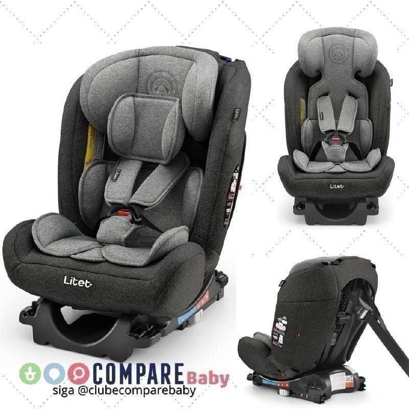 😍 Cadeira para Auto 0-36Kg Isofix Litet All Stages Fix 2.0 Preta e Cinza - BB452 (Antiga