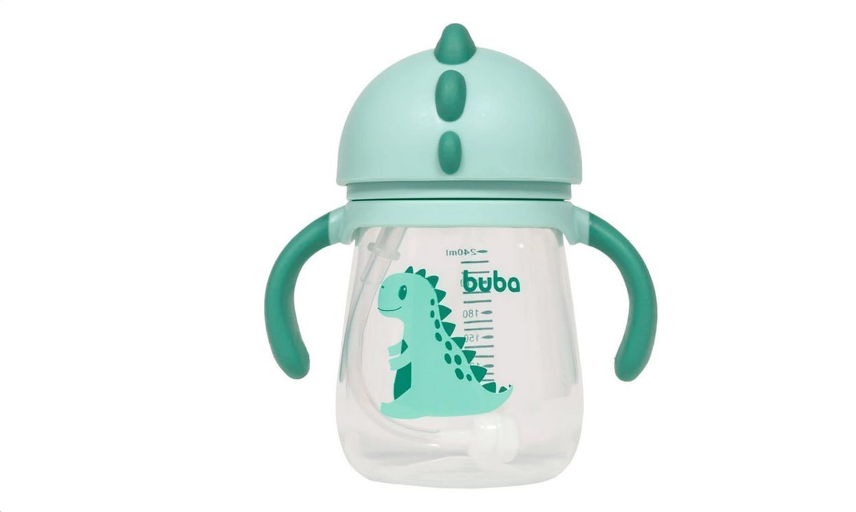 🫧 Buba Copo Dino Com Alça Azul