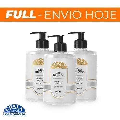 🛍️ Kit Coala 3 Sabonetes Líquido Chá Branco 500ml