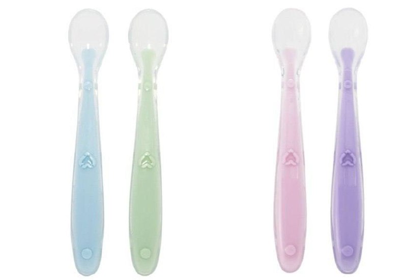 🫧 BUBA Kit Colher Silicone Baby - 2 Pecas