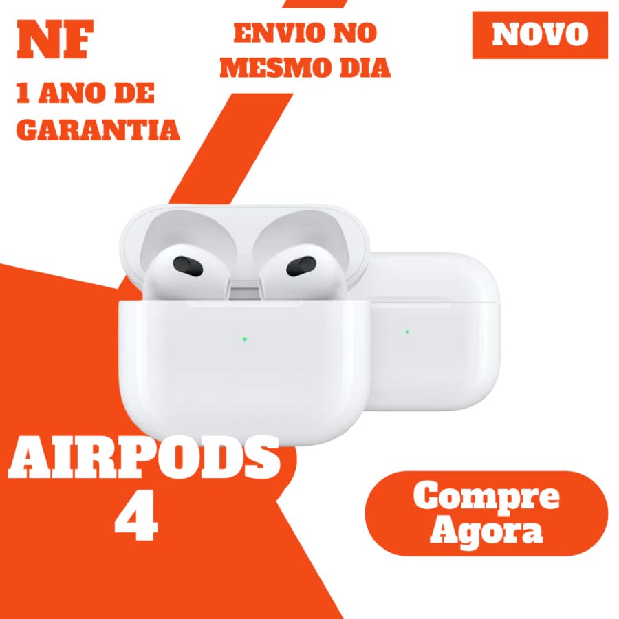 🎧Airpods 4 Apple Novo Garantia NF