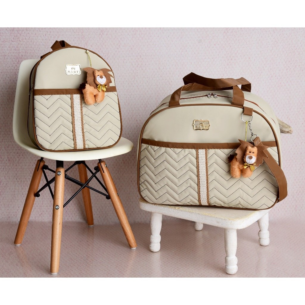 🛍️ Kit Bolsa de Bebê 2 peças Mala Maternidade e Mochila de Passeio
