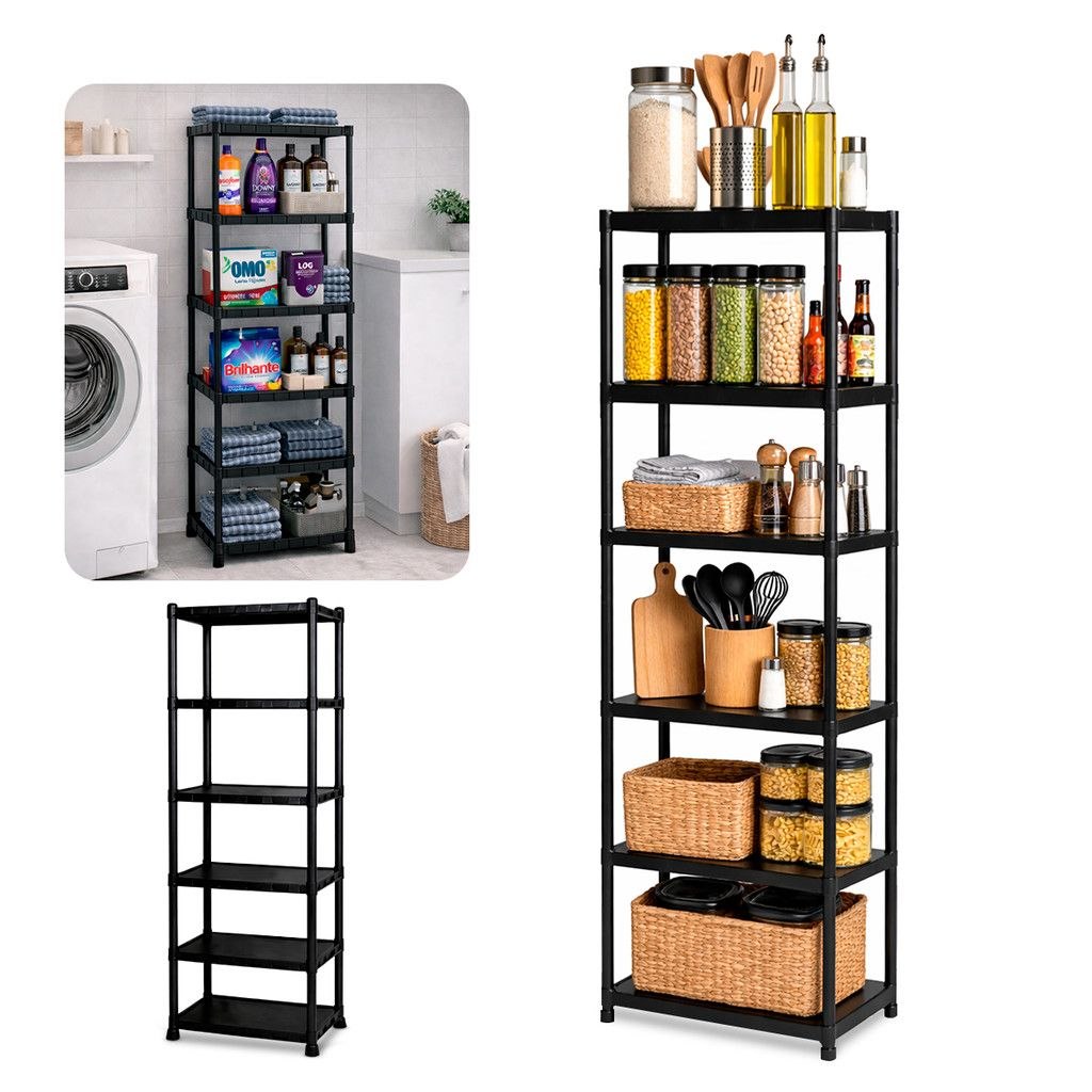 - Prateleira Modular Lavanderia Desmontável Multiuso Estante Organizadora de Plástico Com