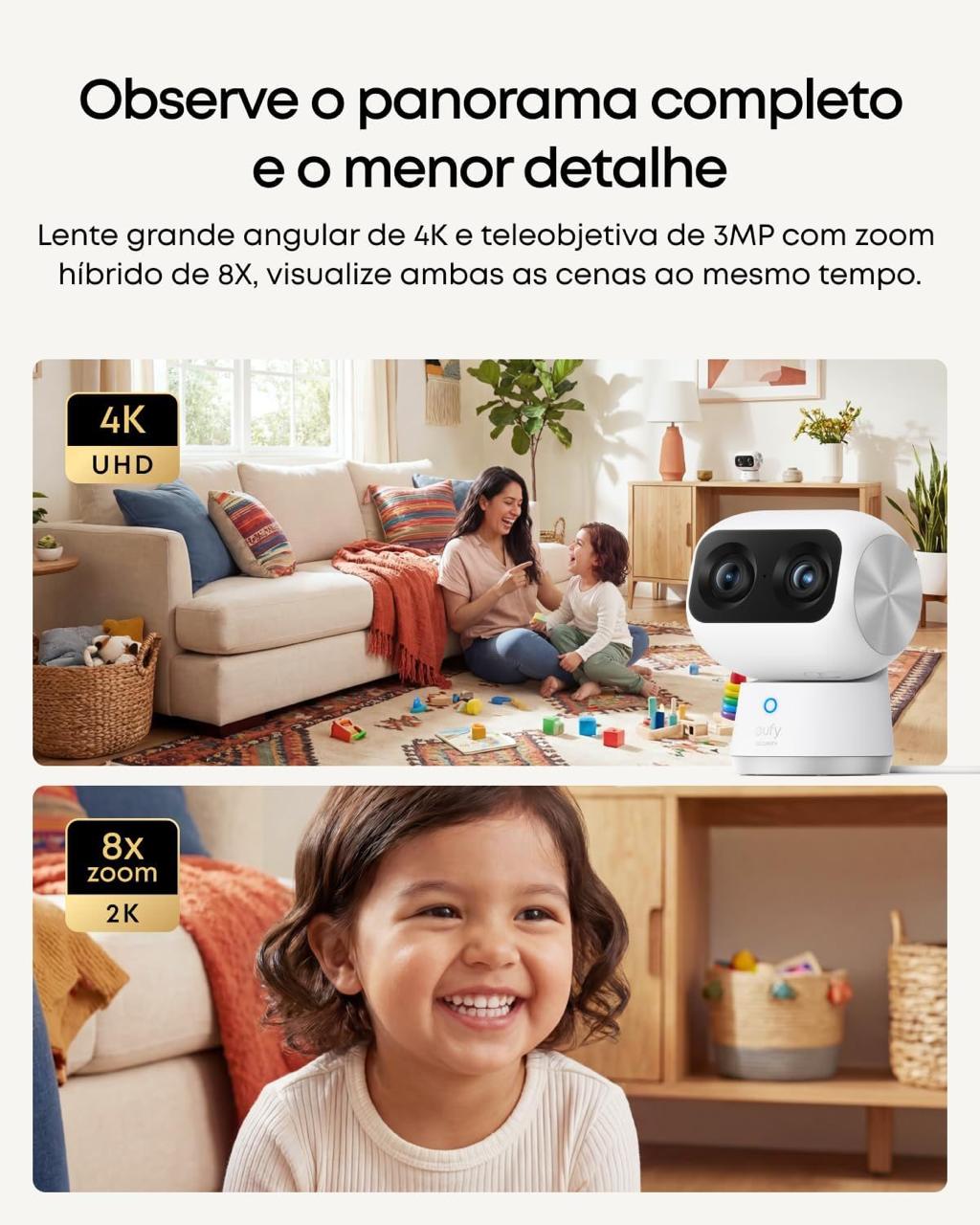 📹 CÂMERA 4K COM VISÃO 360°