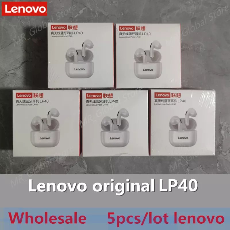 5 UNIDADES - Fone Bluetooth Lenovo LP40 Pro