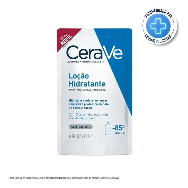 🛍️ Loção Hidratante Para Pele Seca A Extra Seca Refil 237ml Cerave