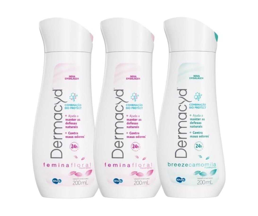 Sabonete Líquido Íntimo Dermacyd 3 unidades 200ml cada