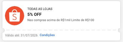 ❤️Cupom shopee para contas selecionadas ❤️