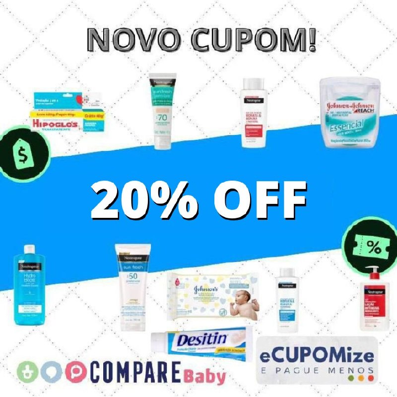 CUPOM DE 20% OFF em HIGIENE E BELEZA!!!