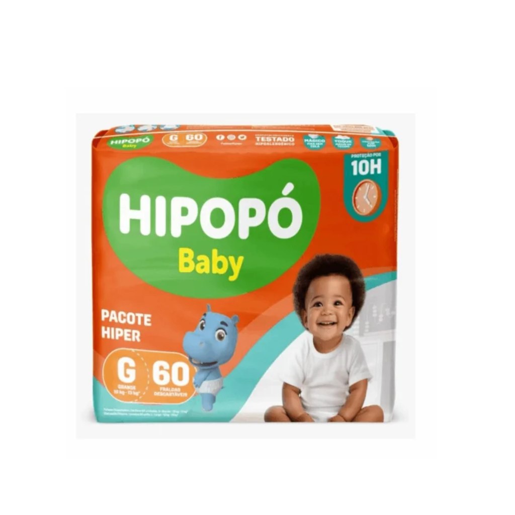 🛍️ Fralda Hipopó Baby Mega Pacotão P-90 M-70 G-60 XG-60 XG-50 XXG-50 PACOTE HIPER