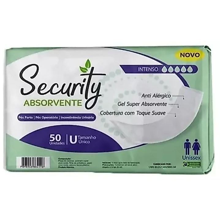 🛍️ Absorvente Geriatrico Security c/50 unidades pos operatorio e pos parto