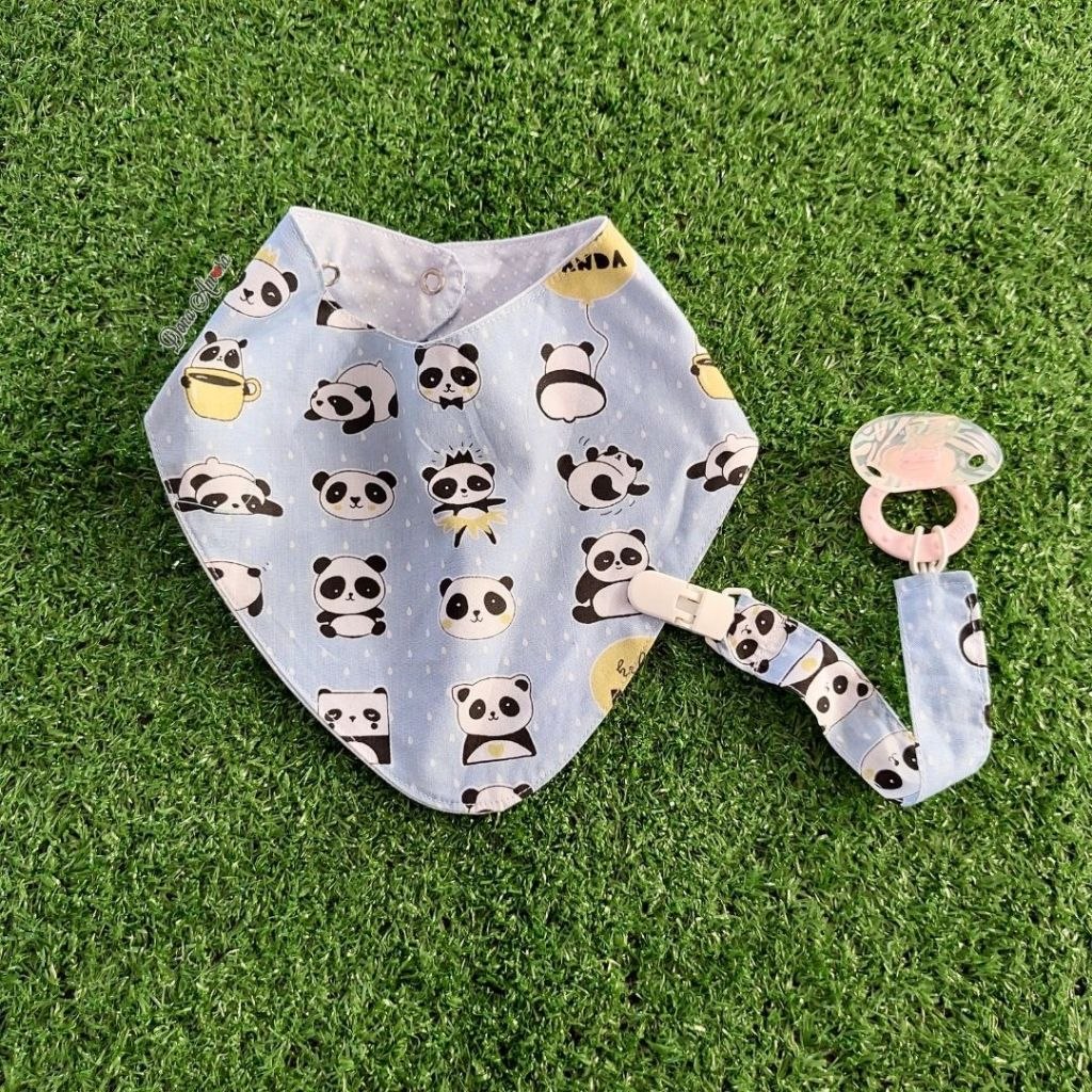 🛍️ Kit para bebê menina ou menino composto por 2 itens: Babador e Prendedor de chupetas