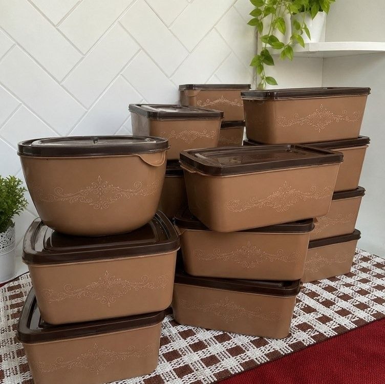 Kit 21 Potes Plásticos Com Tampa Tamanhos Variados Livre Bpa