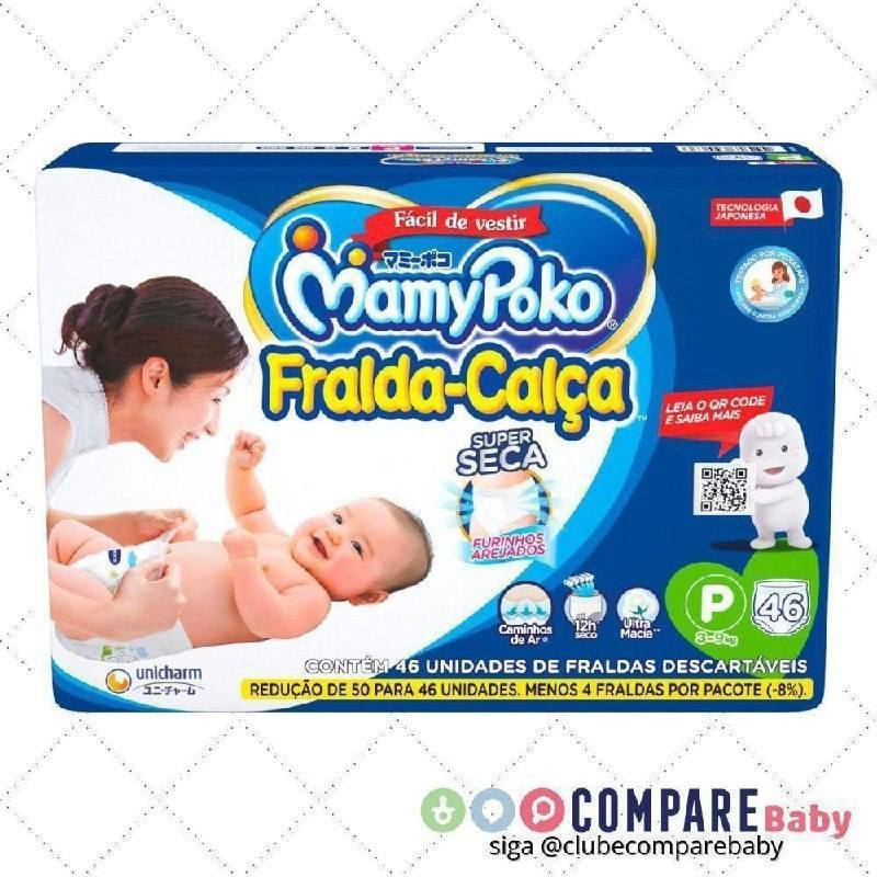 😍 MamyPoko Fralda-Calça Premium Seca P 46 Unidades