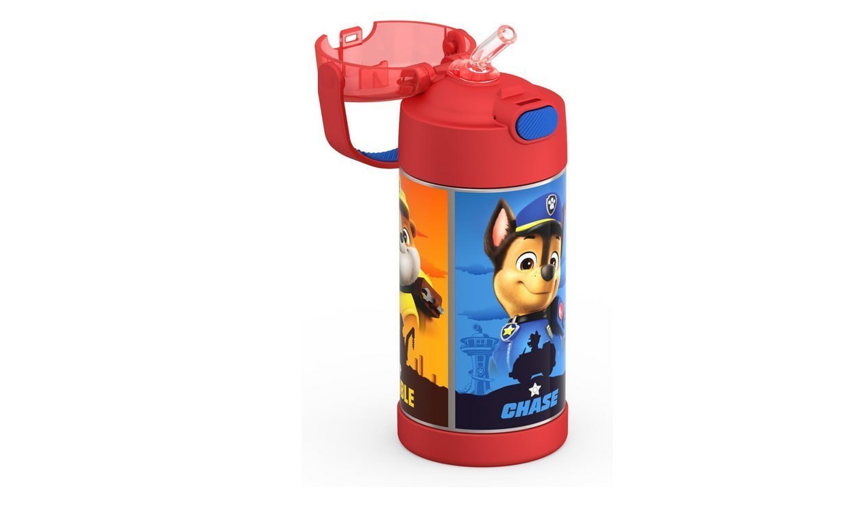 🫧  Thermos Garrafa térmica infantil Funtainer com canudo, aço inoxidável, 355 ml, Blue Pa