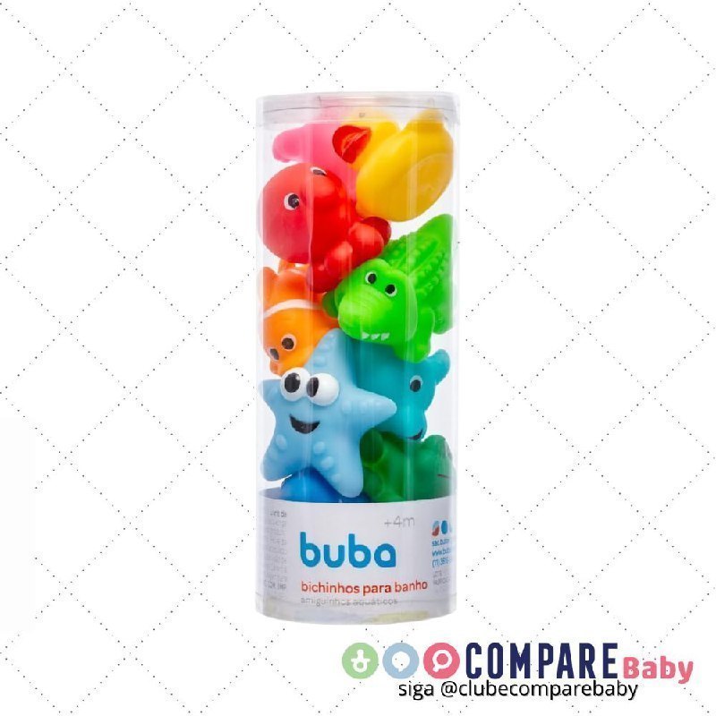 😍 Buba, Bichinhos Para Banho Amiguinhos Aquaticos - 10 Un