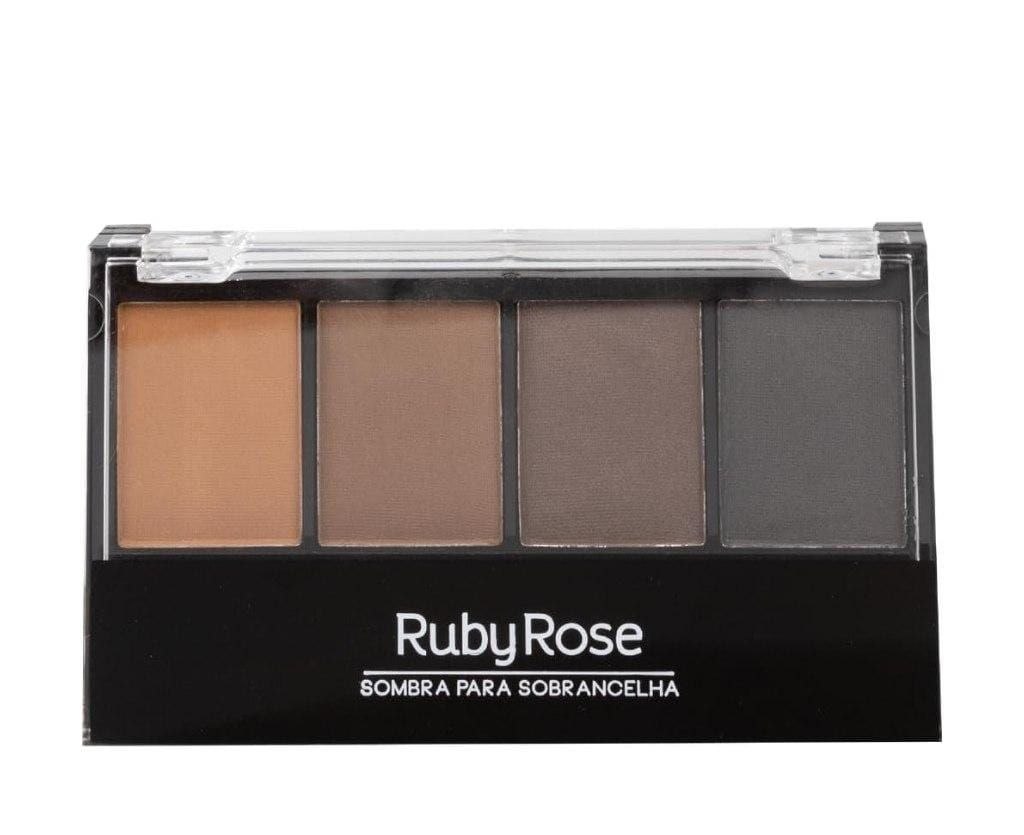 Quarteto Sobrancelha Ruby Rose - Paleta Sombra Fixadora com Alta Pigmentação
