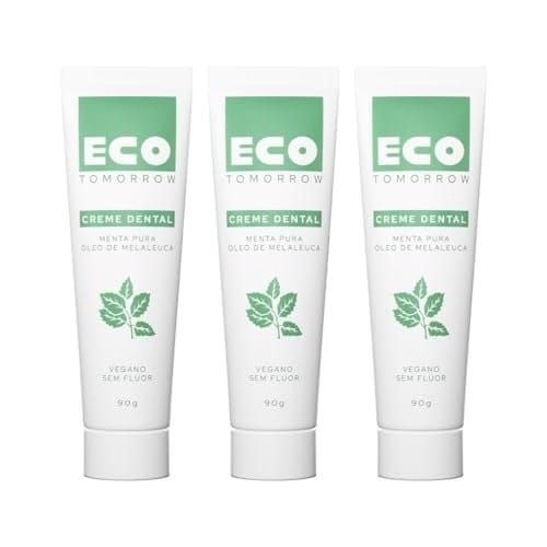 🛍️ Kit 3 Cremes Dentais Menta Pura Eco Tomorrow 90g