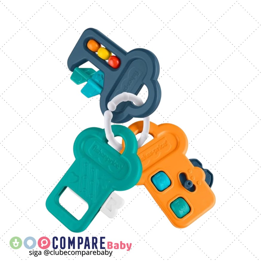 😍 Chaves de Atividades Brinquedo Bebê Fisher-Price Mattel. Estimula sentidos com sons, te