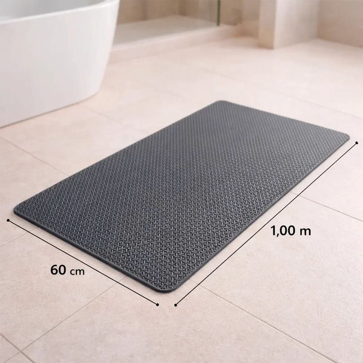 Tapete Para Banheiro Box Antiderrapante 1,00 X 0,60 M Pvc (3 cores)