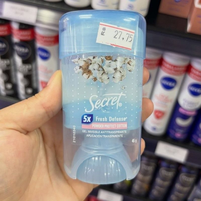 Secret Desodorante Antitranspirante em Gel Invisible Powder Protect Cotton 45 g