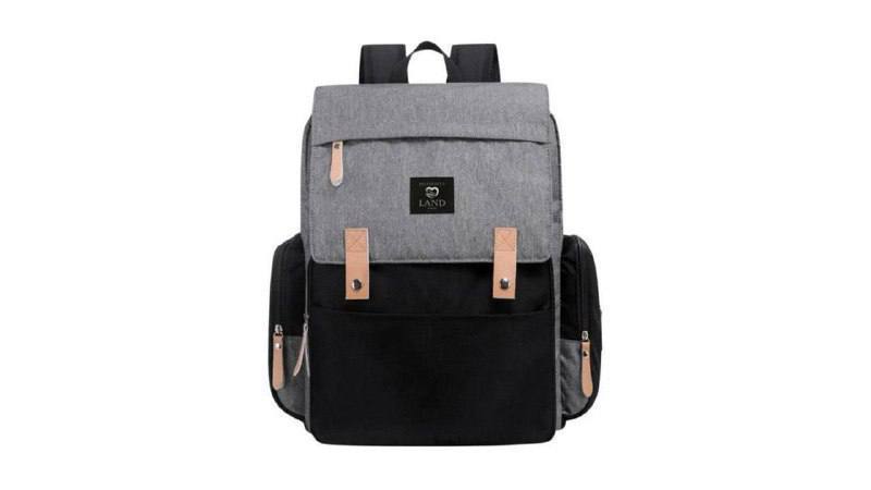 🫧  Bolsa Maternity Land modelo Luxury Premium Cinza Preto