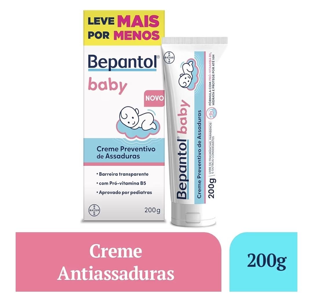 Creme Preventivo de Assaduras Bepantol Baby 200g (Tubo Grandão)