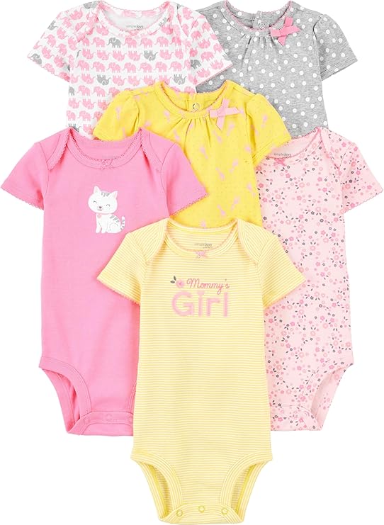 🫧 Body Pacote com 6 bodies de manga curta Simple Joys by Carter'sMeninas tam 6-9m