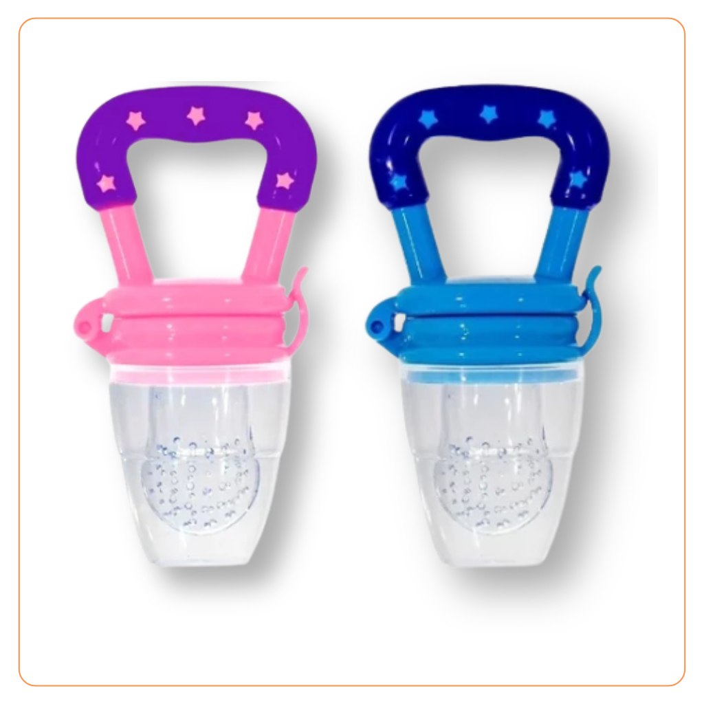 🛍️ Mordedor Chupeta Alimentadora Bebê Silicone Porta Frutas Dentição Introdução Alimentar