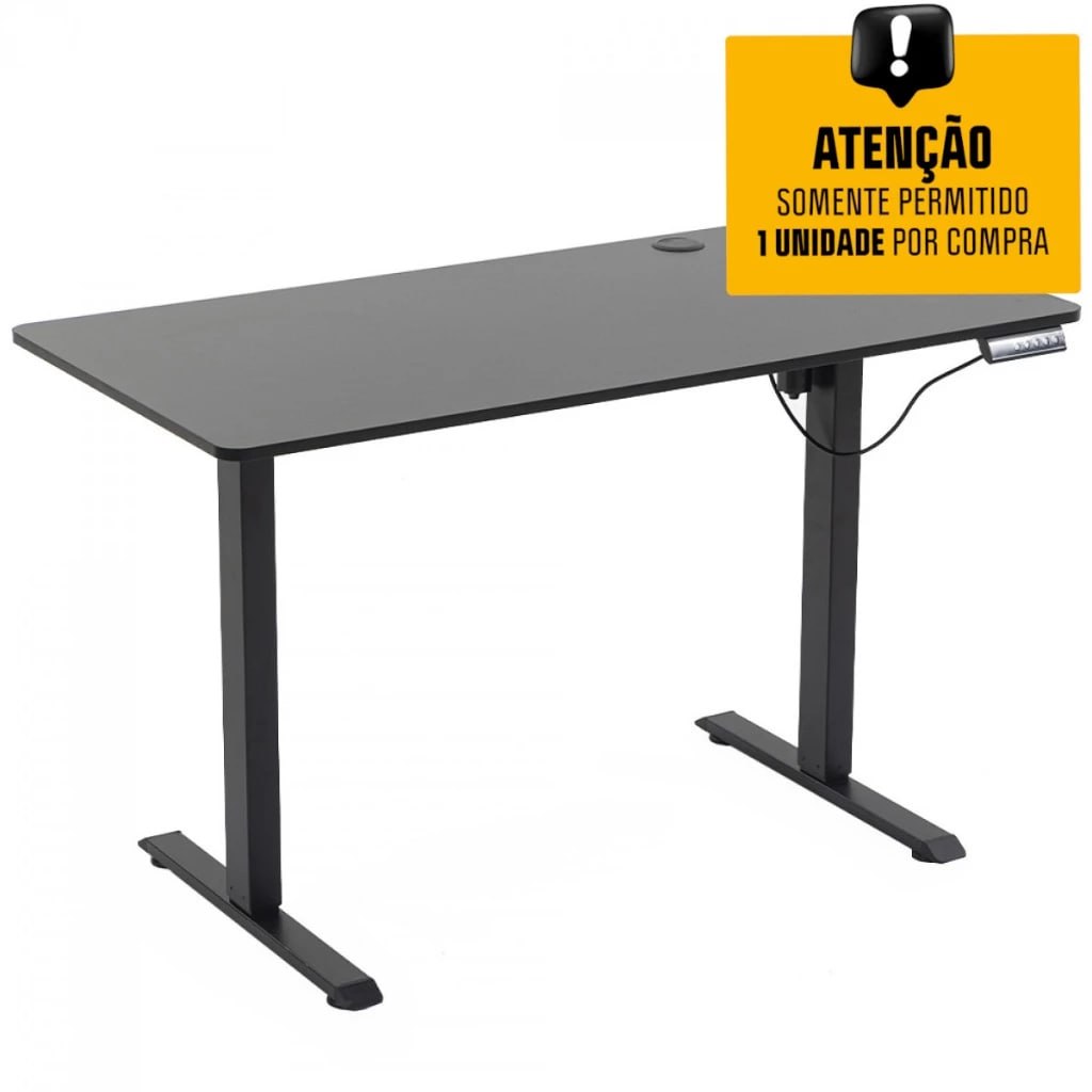 🪑Mesa Para Escritório Dr.Office Balance, Altura Ajustável, Preta, DR-TB12060BA