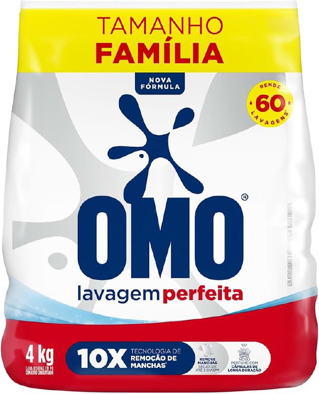 🛍️ Omo Sabão em Pó Lavagem Perfeita 4Kg