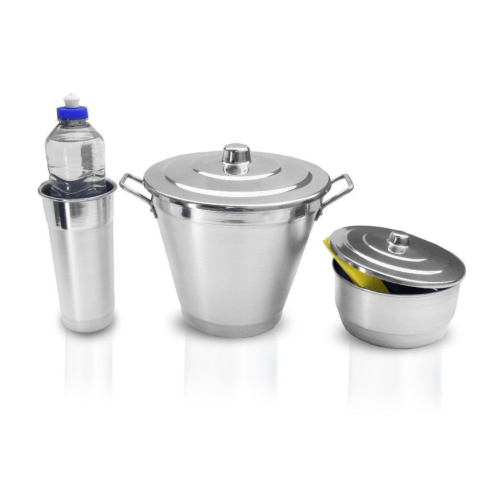 - KIT DE PIA EM ALUMINIO - 3 PEÇAS
